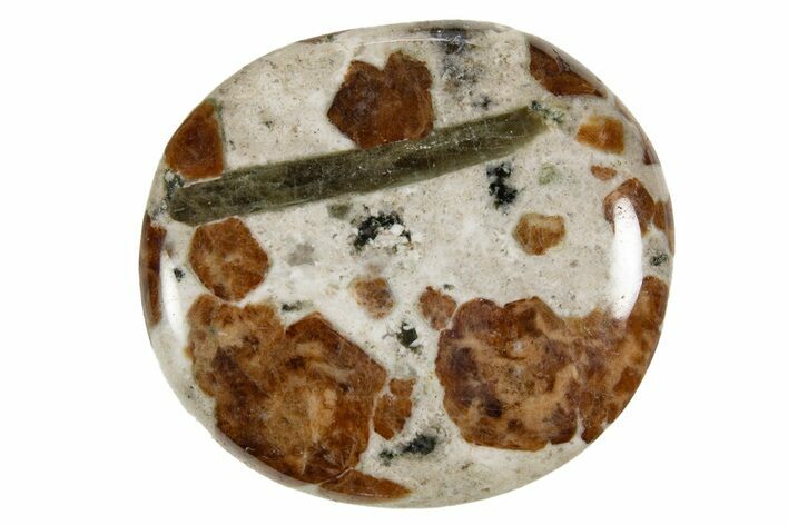 Polished Garnet In Wollastonite Stone - Namibia #343961